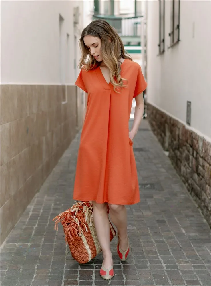 179 VESTIDO MANGA CAIDA