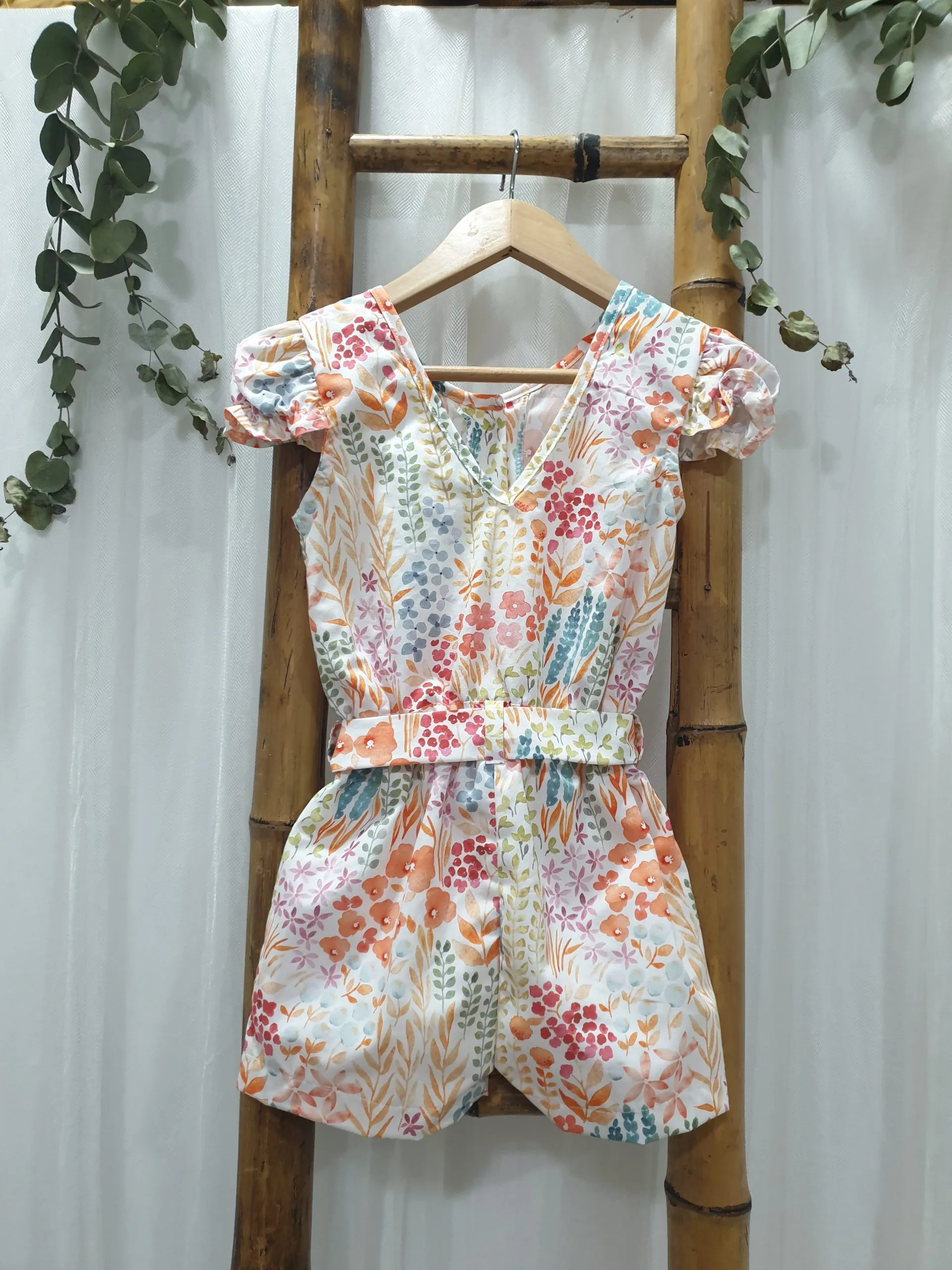 A Mono niña estampado coral R180981