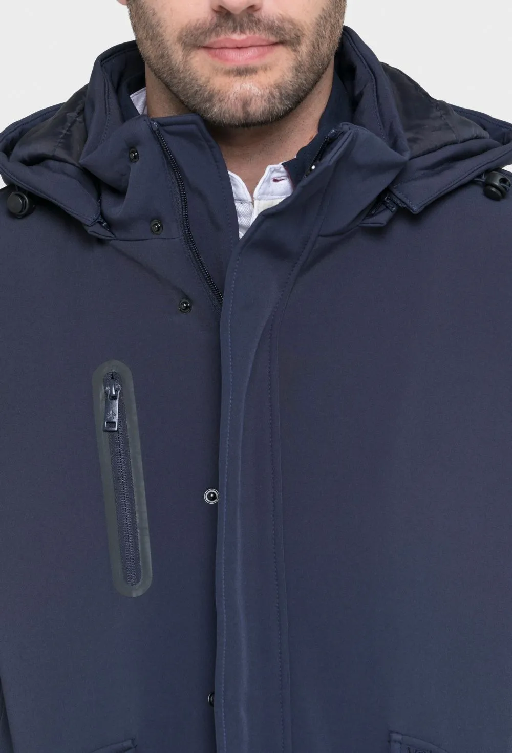 Abrigo azul marino modelo Berlín