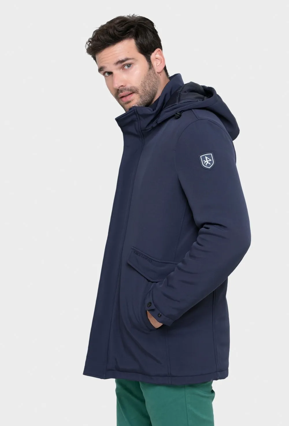 Abrigo azul marino modelo Berlín