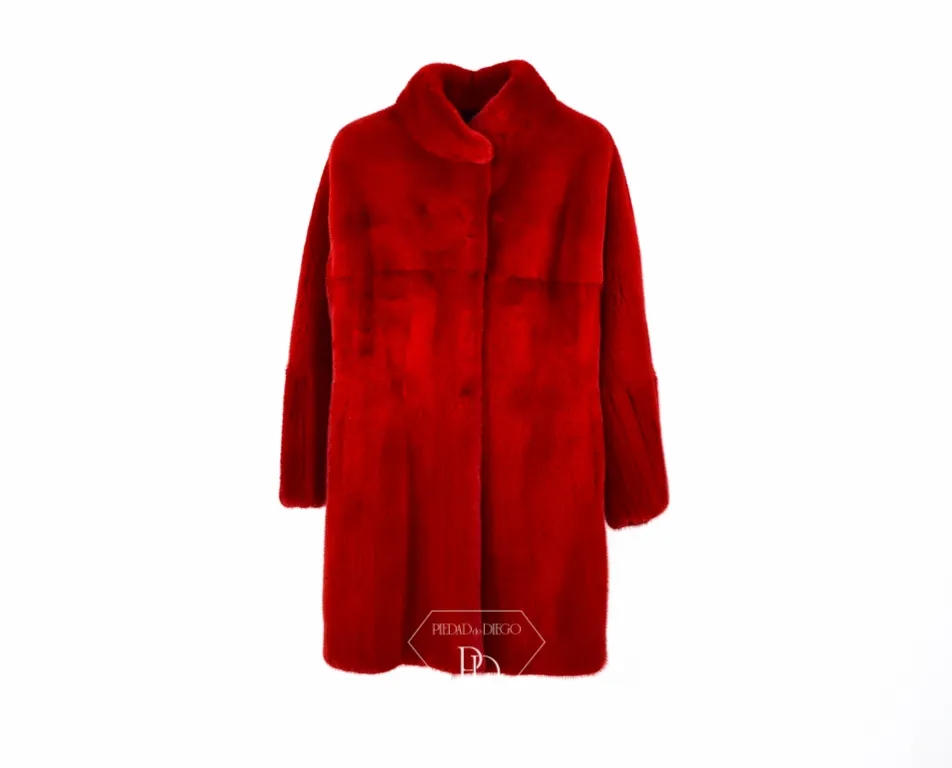 Abrigo Visón Rojo – Abrigo de piel de Visón Rojo – Ryana