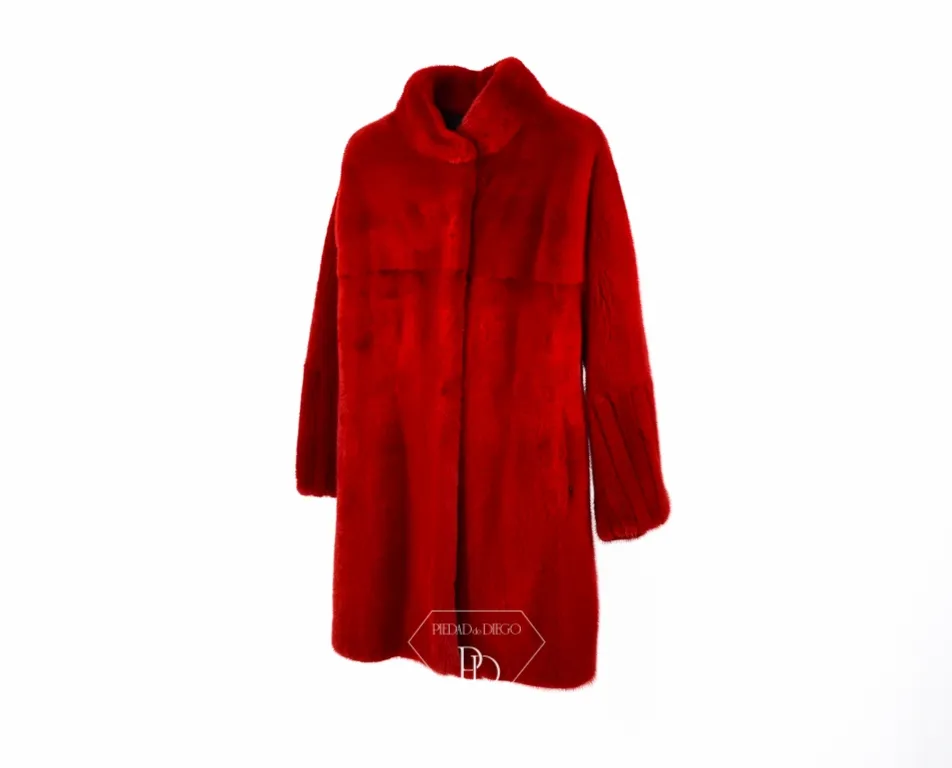 Abrigo Visón Rojo – Abrigo de piel de Visón Rojo – Ryana