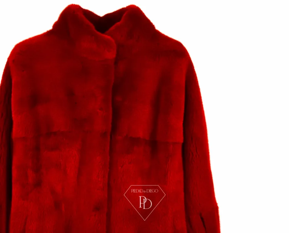 Abrigo Visón Rojo – Abrigo de piel de Visón Rojo – Ryana
