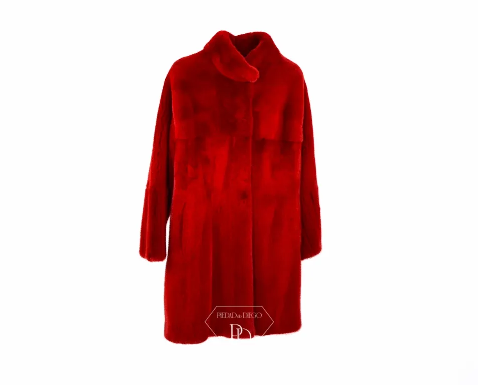 Abrigo Visón Rojo – Abrigo de piel de Visón Rojo – Ryana