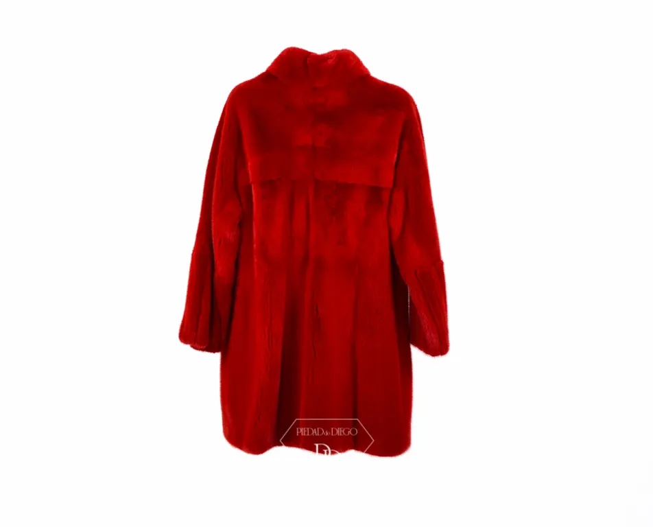 Abrigo Visón Rojo – Abrigo de piel de Visón Rojo – Ryana
