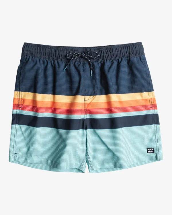 ALL DAY STRIPES LAYBACK 16"  SHORT DE NATACI&OACUTE;N PARA HOMBRE