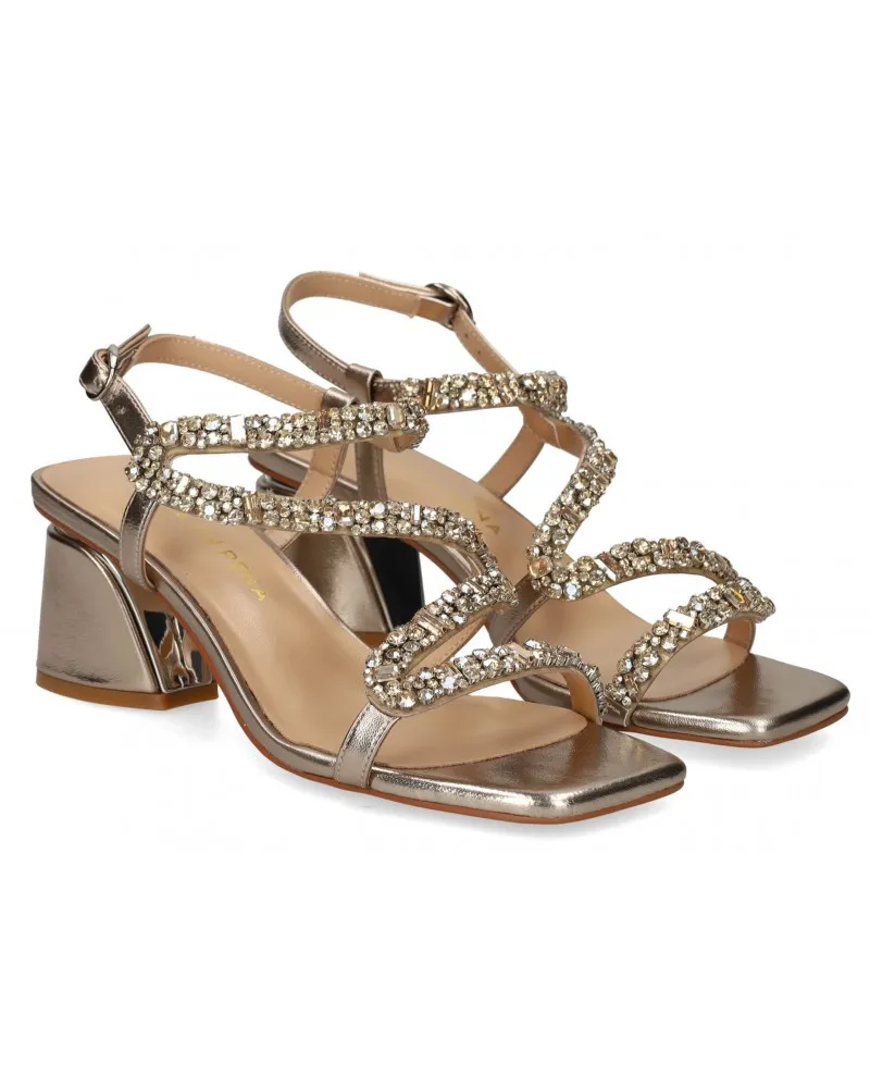 ALMA EN PENA  V240716 BRONZO  SANDALO CON TACCO DONNA