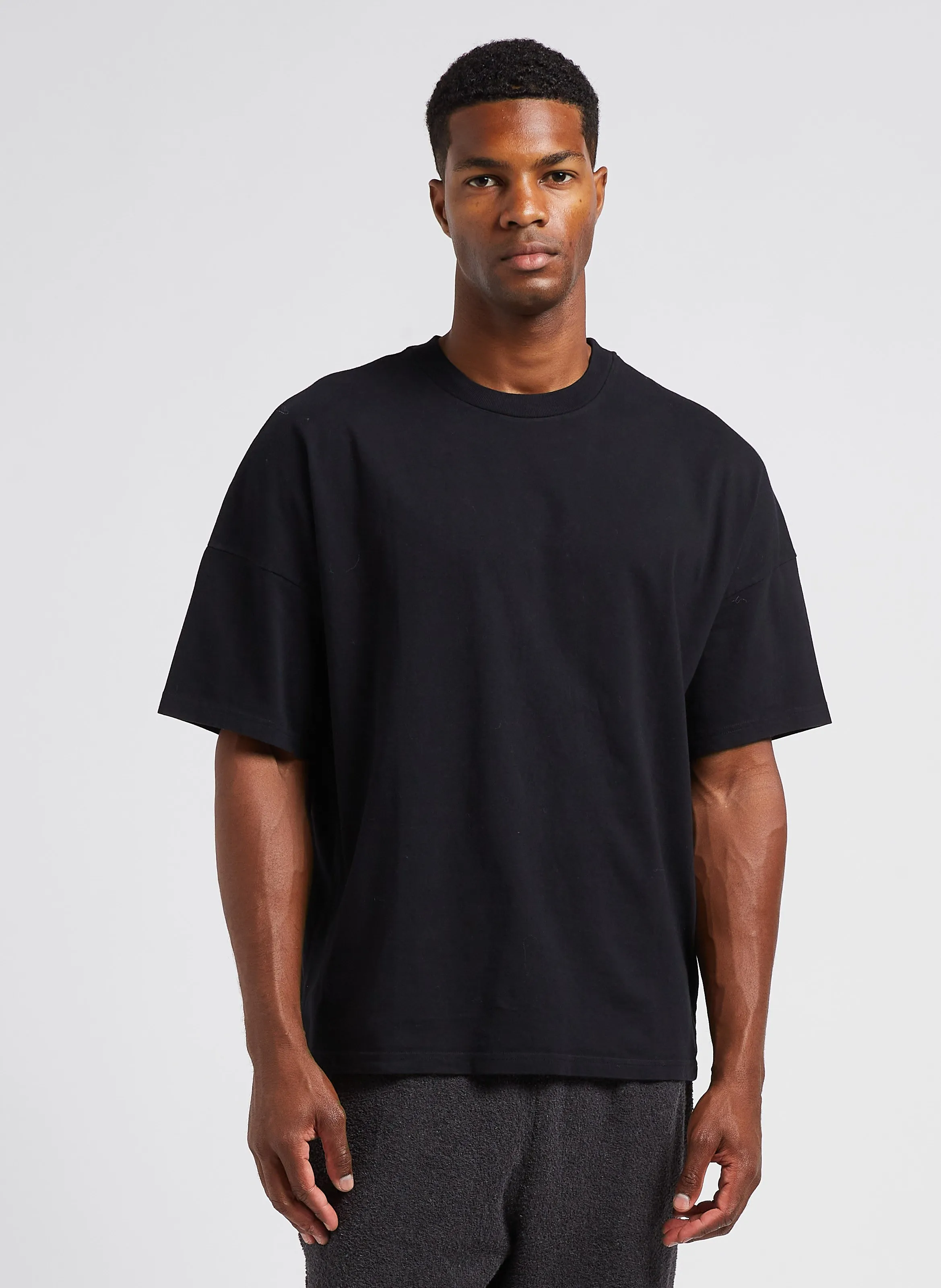 AMERICAN VINTAGE FIZVALLEY  CAMISETA REGULAR FIT DE ALGODóN CON CUELLO REDONDO EN NEGRO