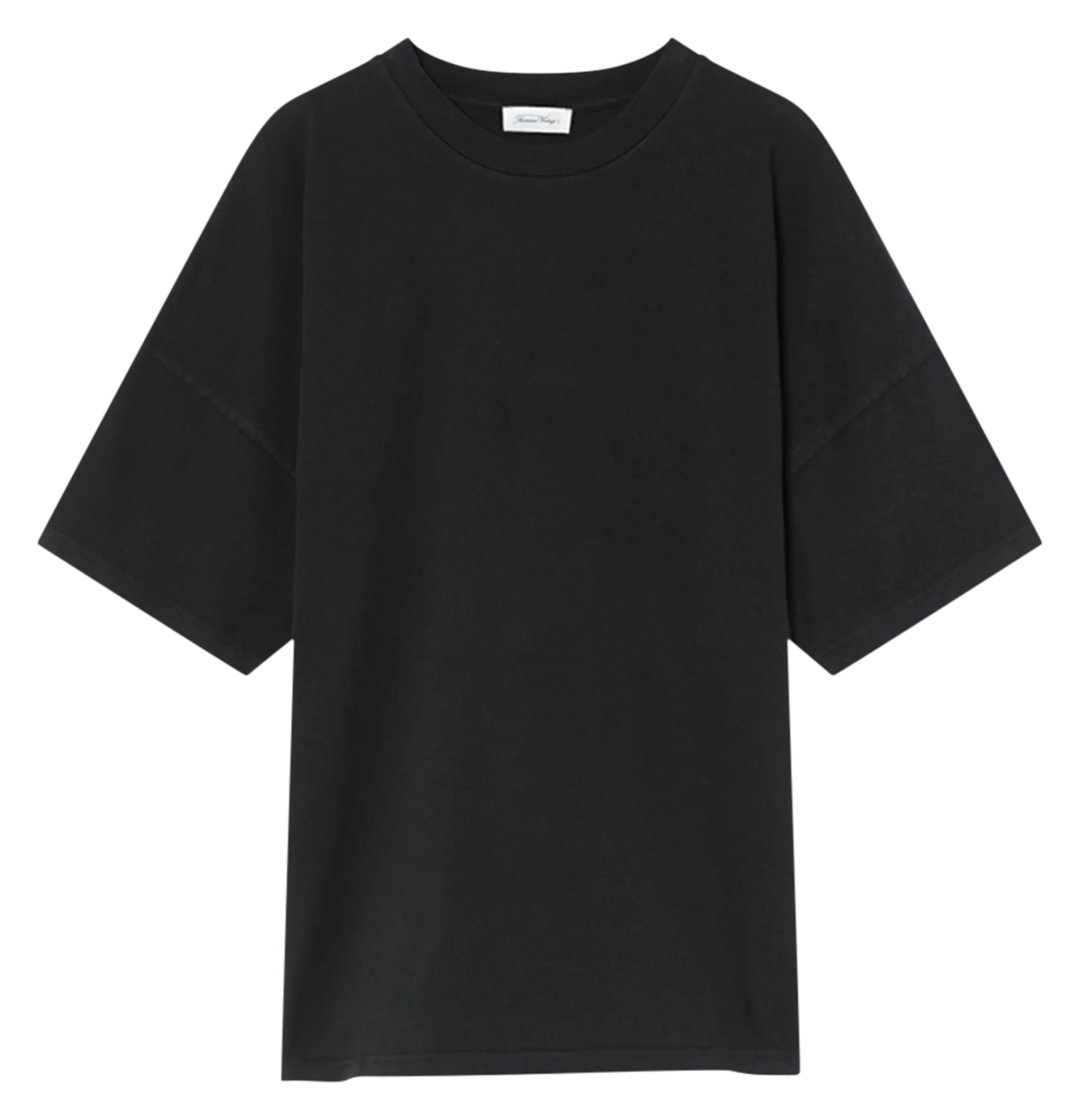 AMERICAN VINTAGE FIZVALLEY  CAMISETA REGULAR FIT DE ALGODóN CON CUELLO REDONDO EN NEGRO
