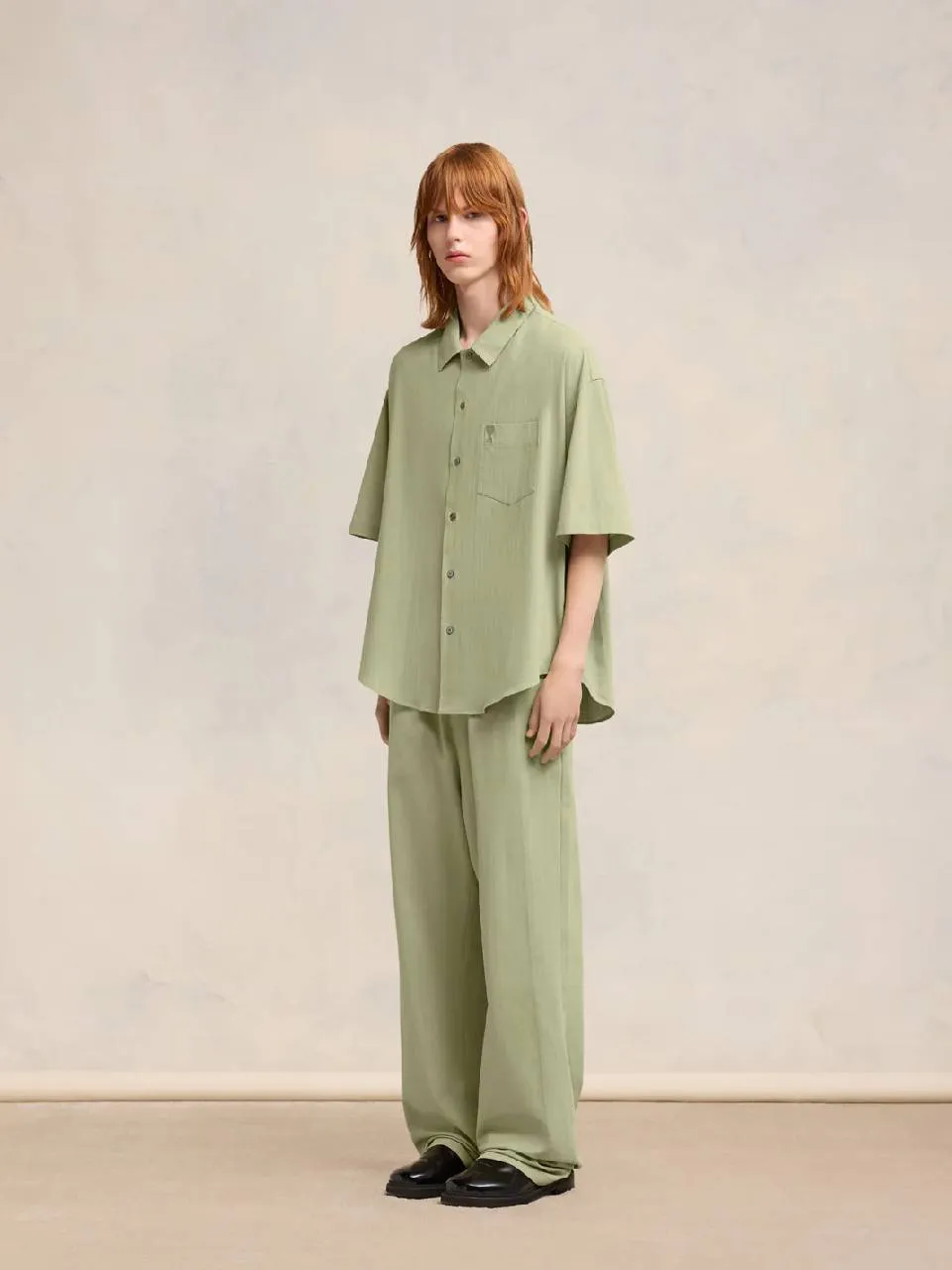 Ami Paris Camisa Oversize Algodón