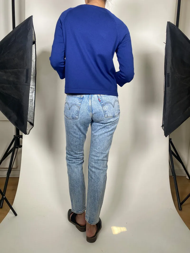 ANN TAYLOR Sweater Azul Lentejuelas