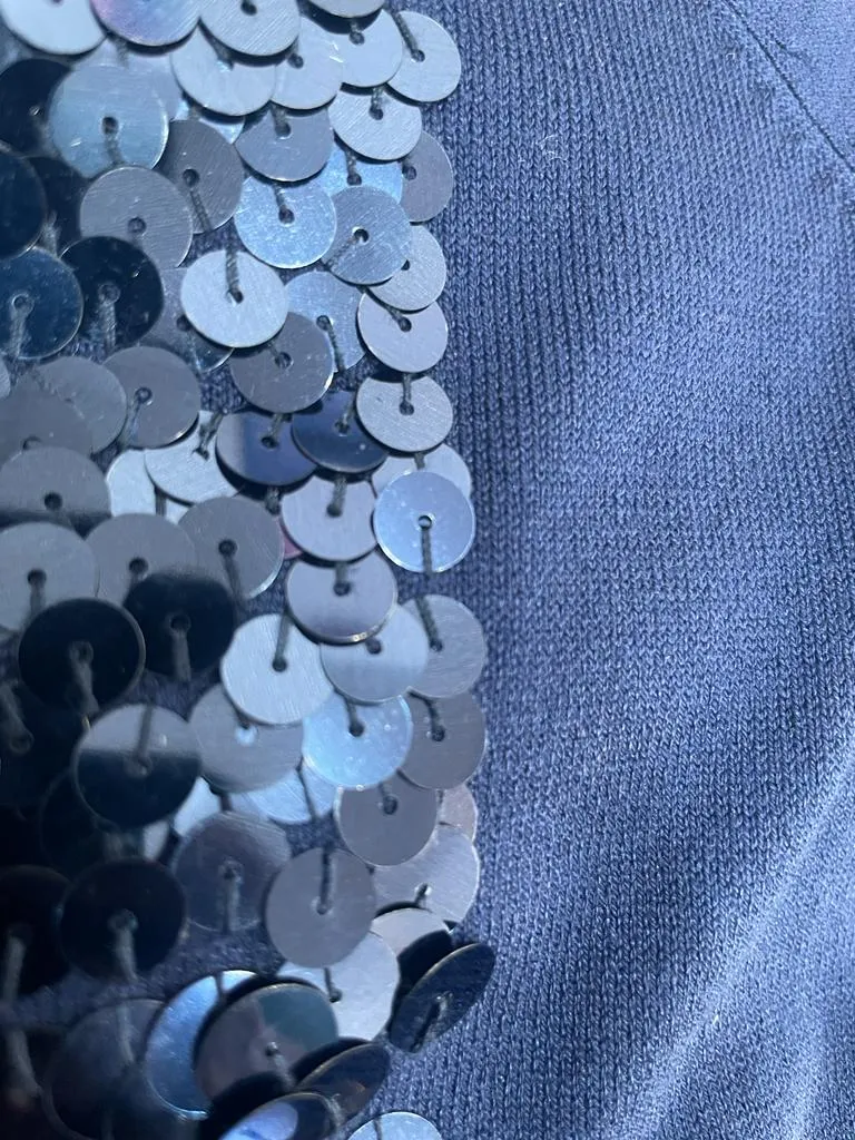ANN TAYLOR Sweater Azul Lentejuelas