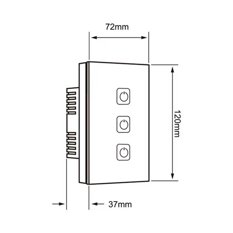 Apagador Inteligente Wifi 3 Botones Tecnolite CREATOR III