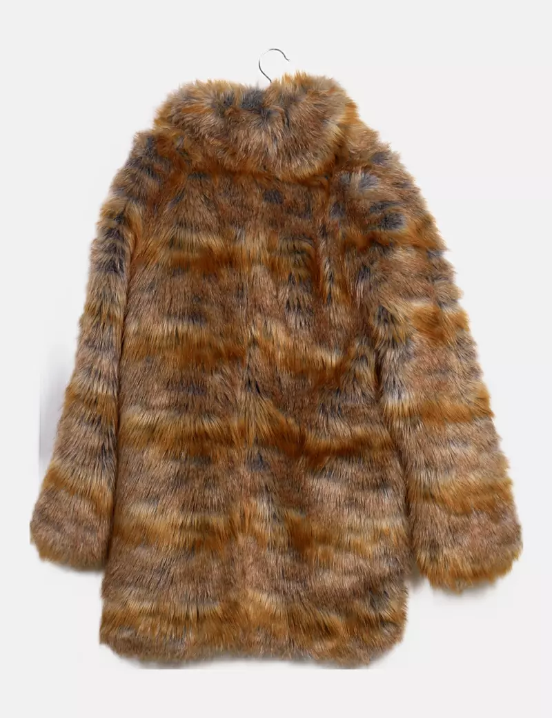 Asos Abrigo beige pelo sintético