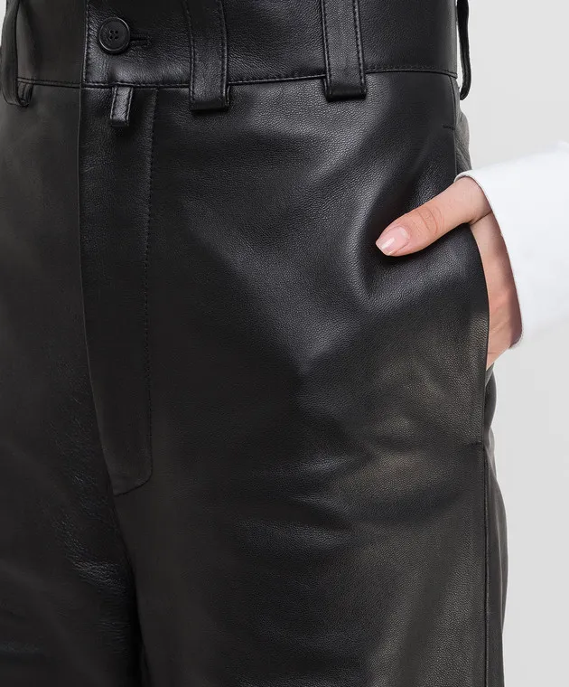 Balenciaga Black leather pants