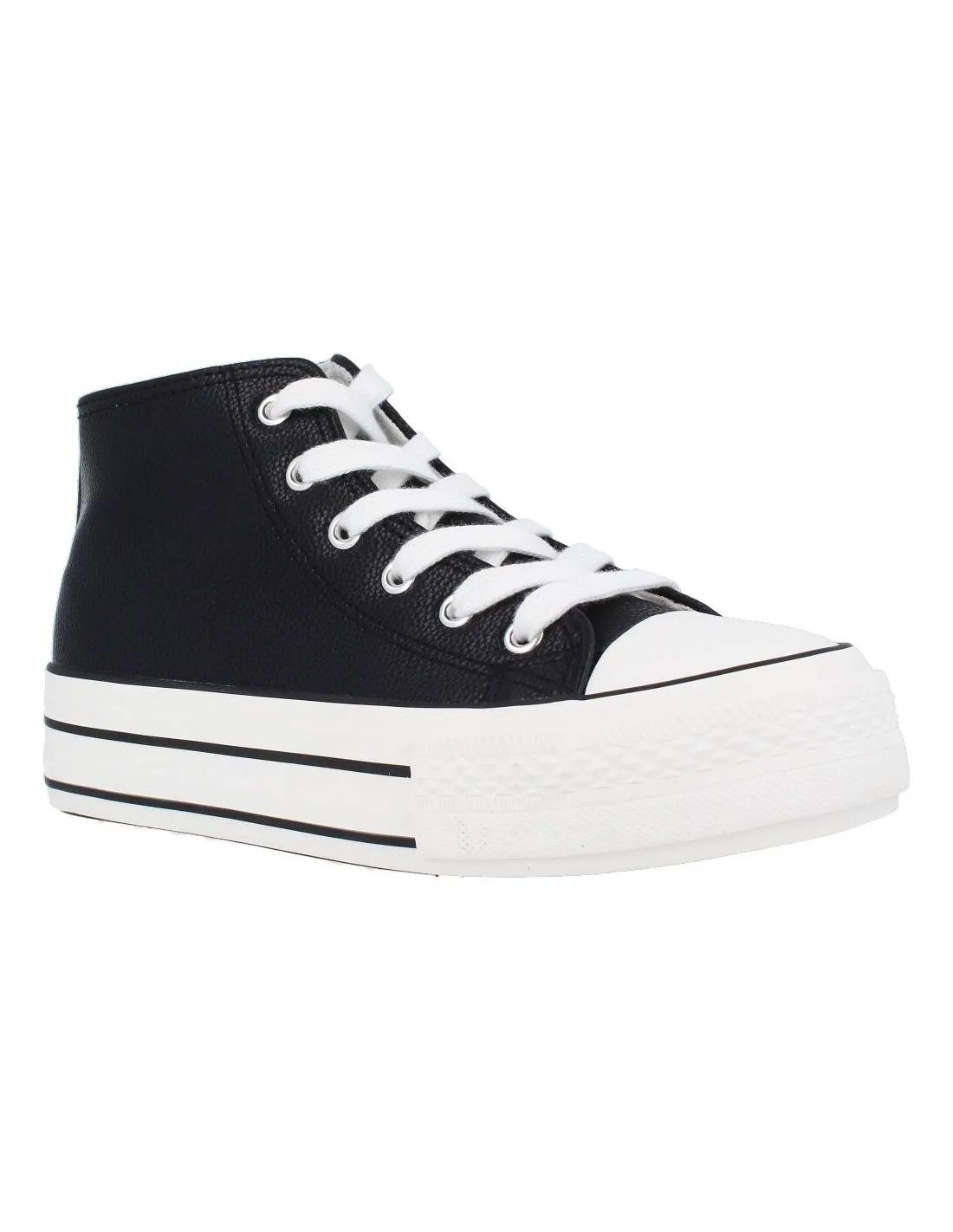 B&W  DEPORTIVA BASKET PLATAFORMA NEGRO