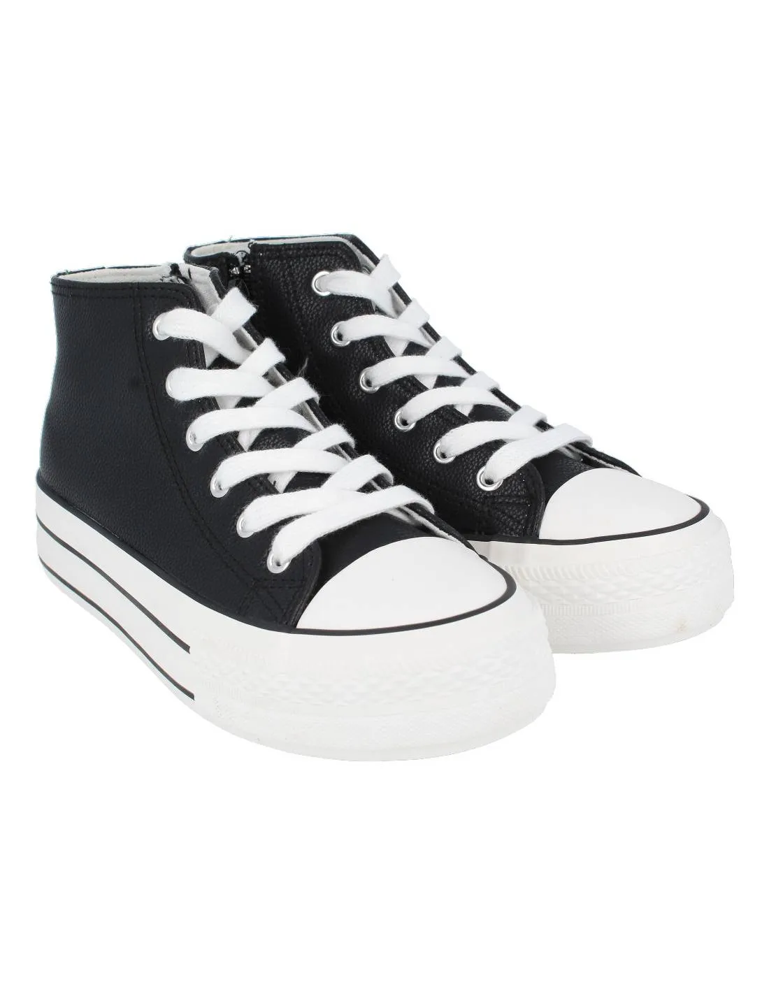 B&W  DEPORTIVA BASKET PLATAFORMA NEGRO