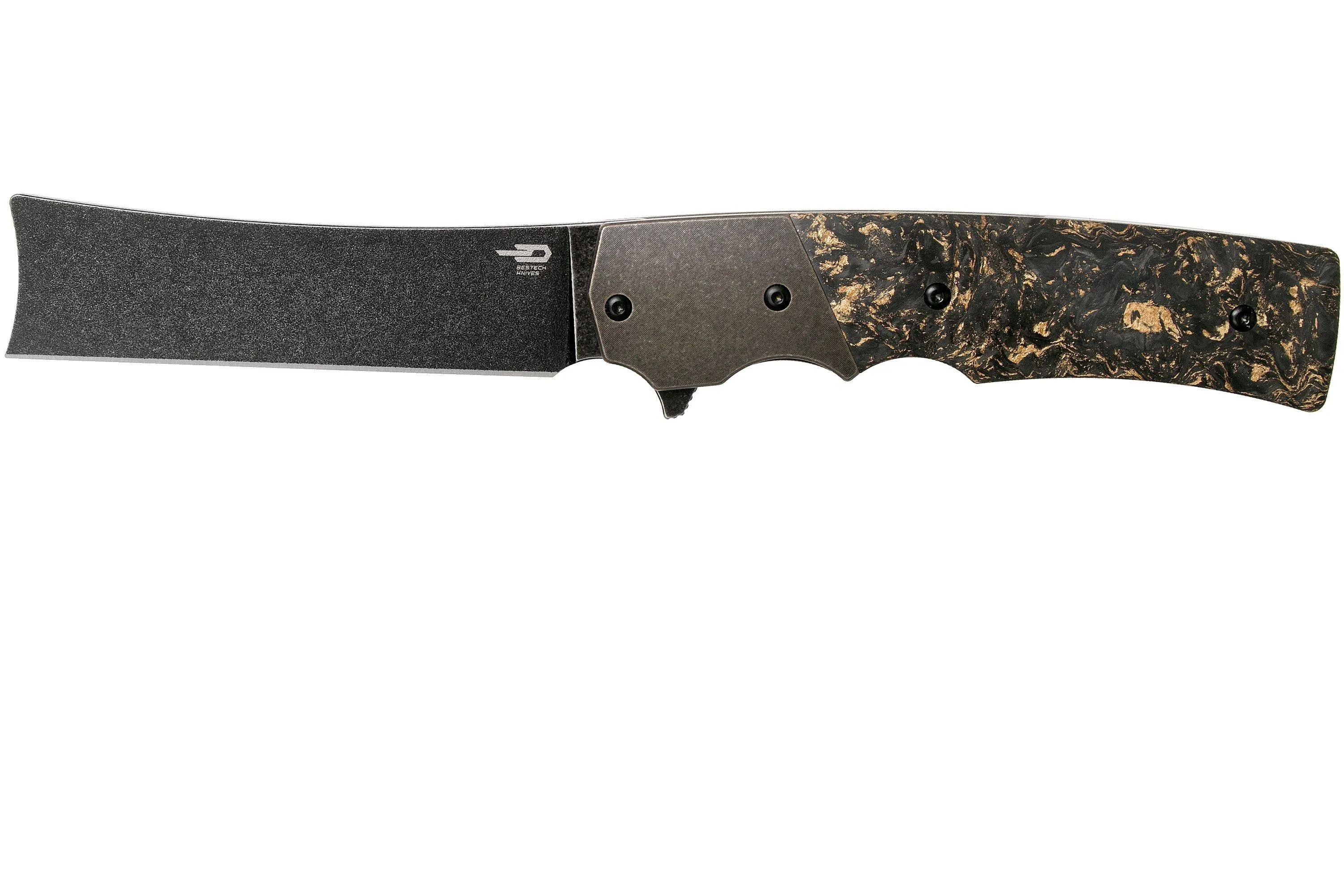 Bestech Spanish Tip Razor BT2101C Copper Carbon fibre navaja, Jason Clark Design