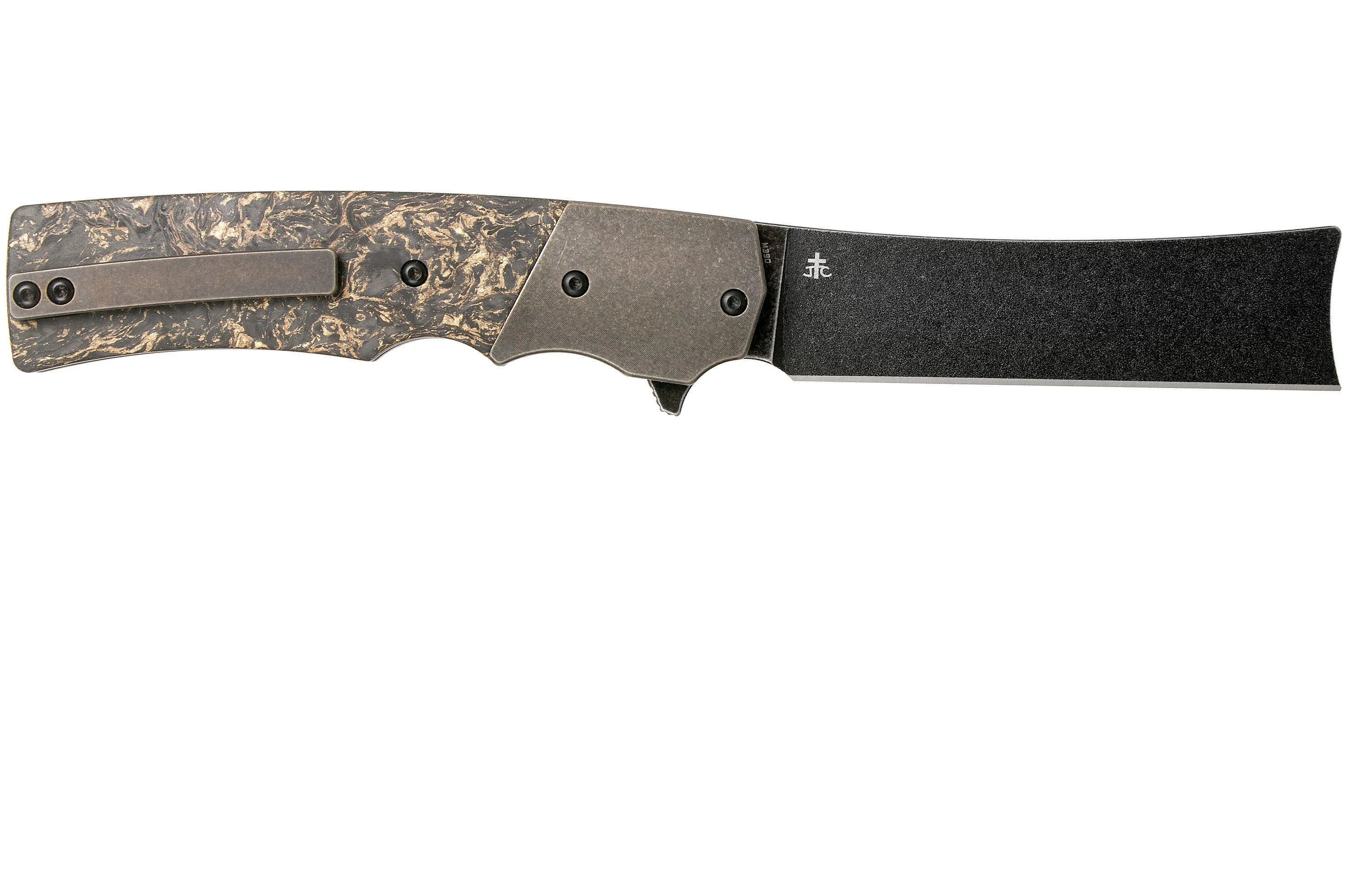 Bestech Spanish Tip Razor BT2101C Copper Carbon fibre navaja, Jason Clark Design