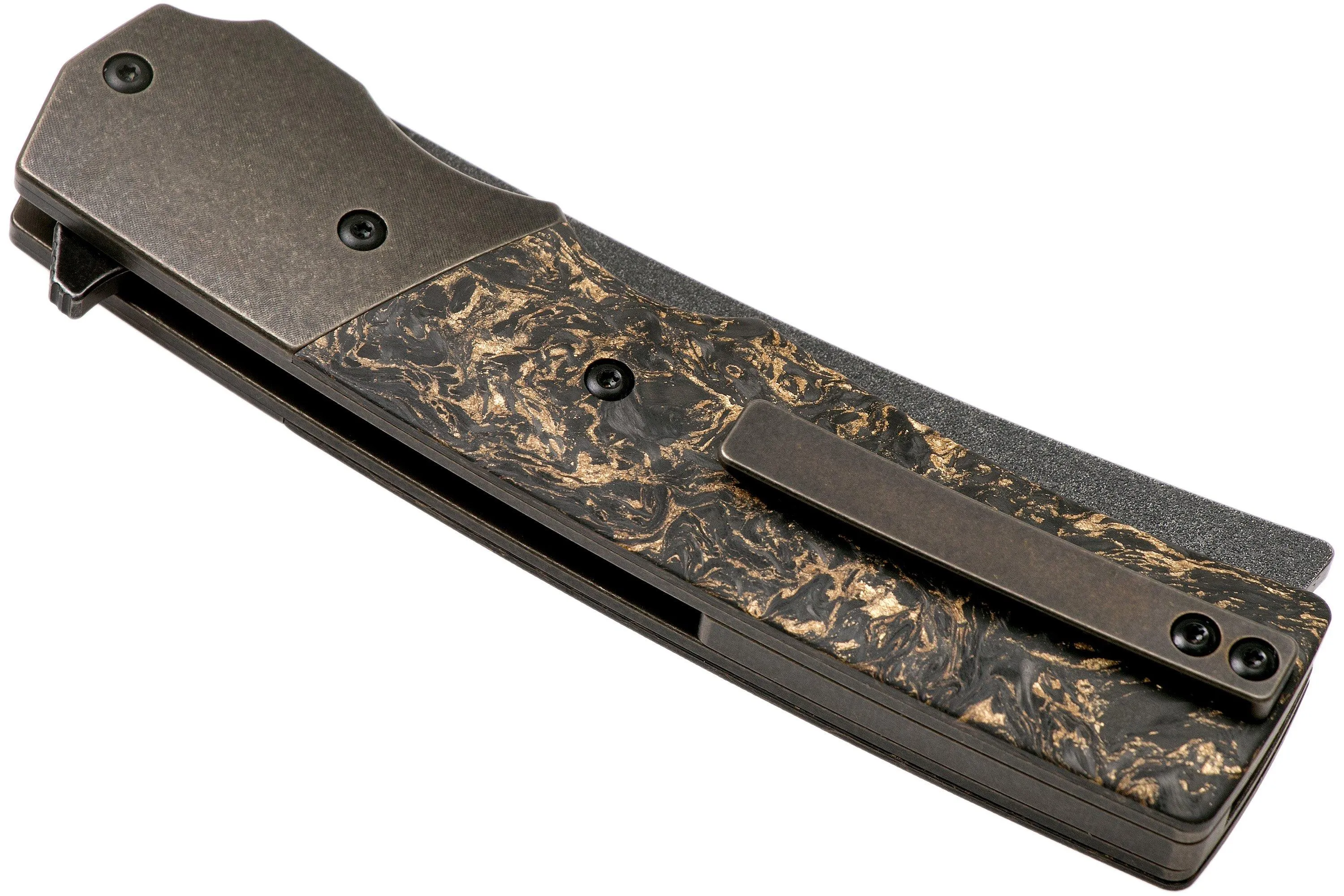 Bestech Spanish Tip Razor BT2101C Copper Carbon fibre navaja, Jason Clark Design