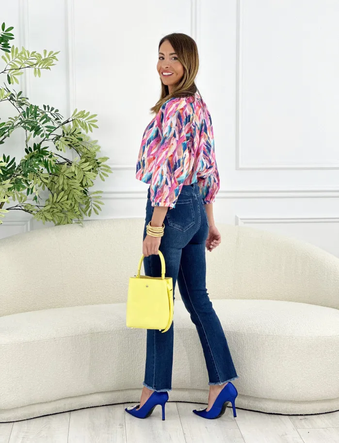 Bolso bucket amarillo limón