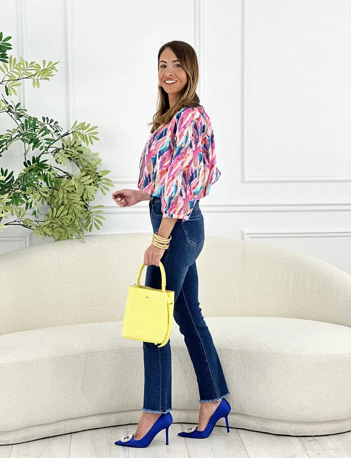 Bolso bucket amarillo limón