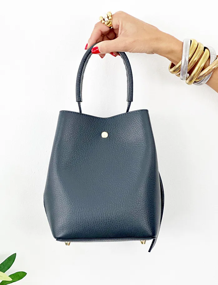 Bolso bucket azul marino
