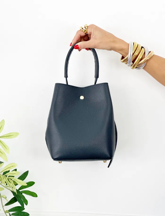 Bolso bucket azul marino
