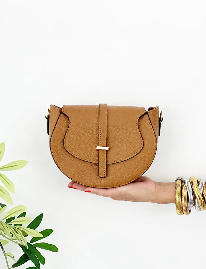 Bolso saddle camel