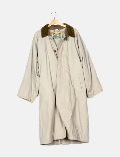 BOSTON Abrigo beige claro largo