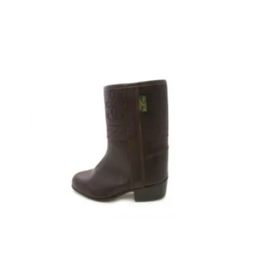 Bota campera niña con grabados Danka en marrón