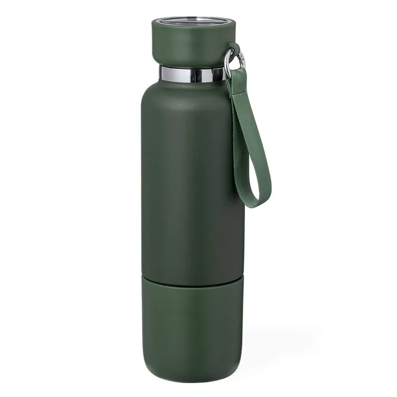 Botella térmica 550 ml. personalizable  con vaso Flautrok