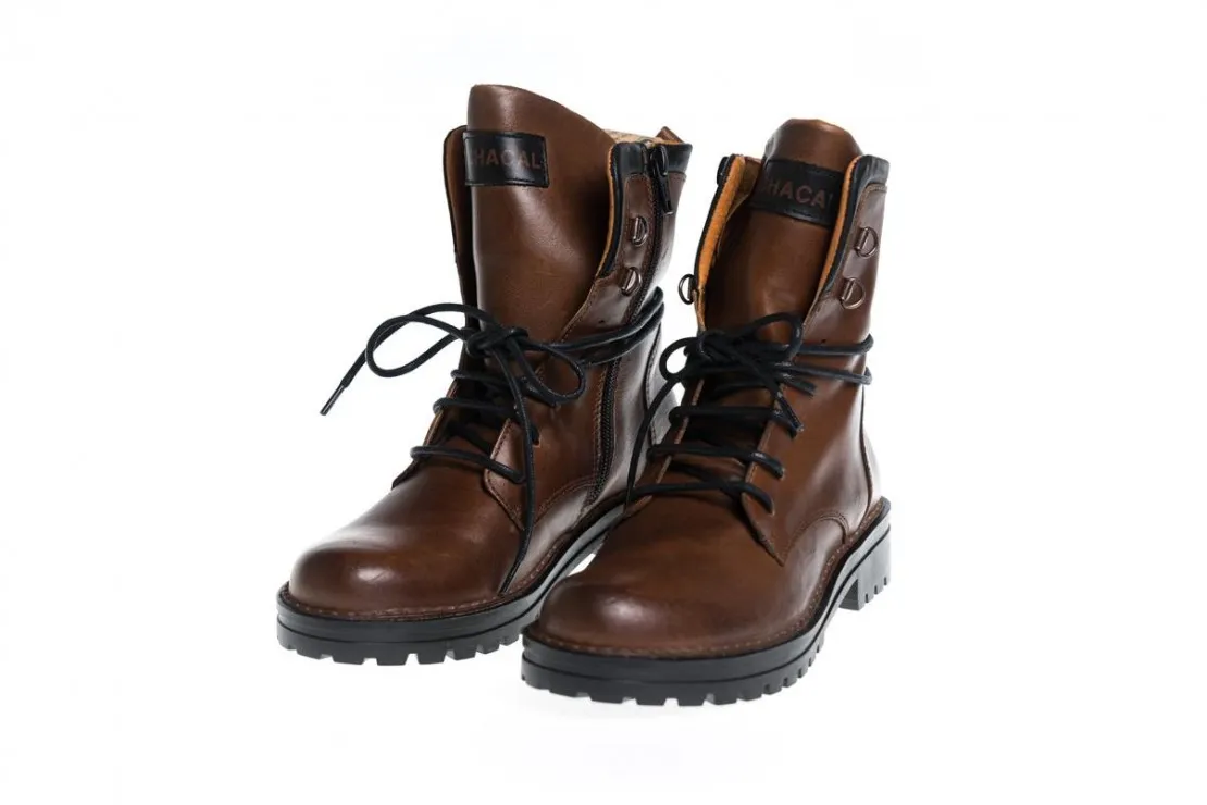 Botin de Chica Con Cordones Cuero 5666 Chacal