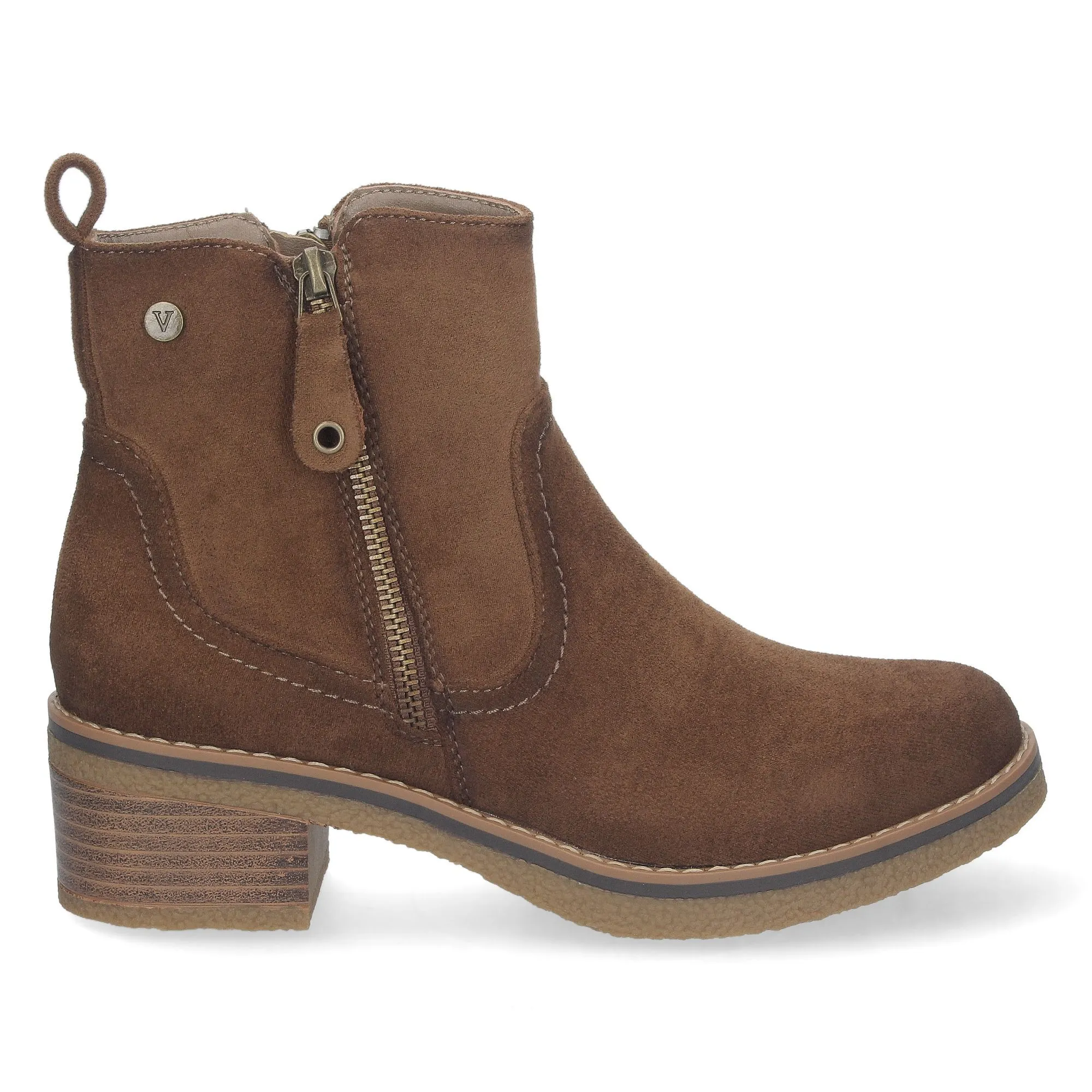Botines bajos mujer color marron