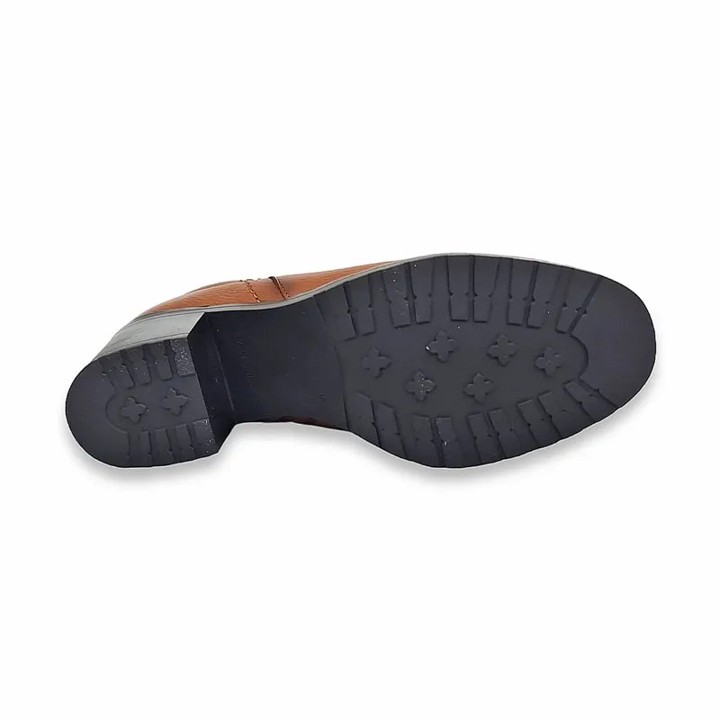 Botines Cómodos Tacón Medio Mujer Piel Blanda Cremallera 71140 Cuero, de Tupié