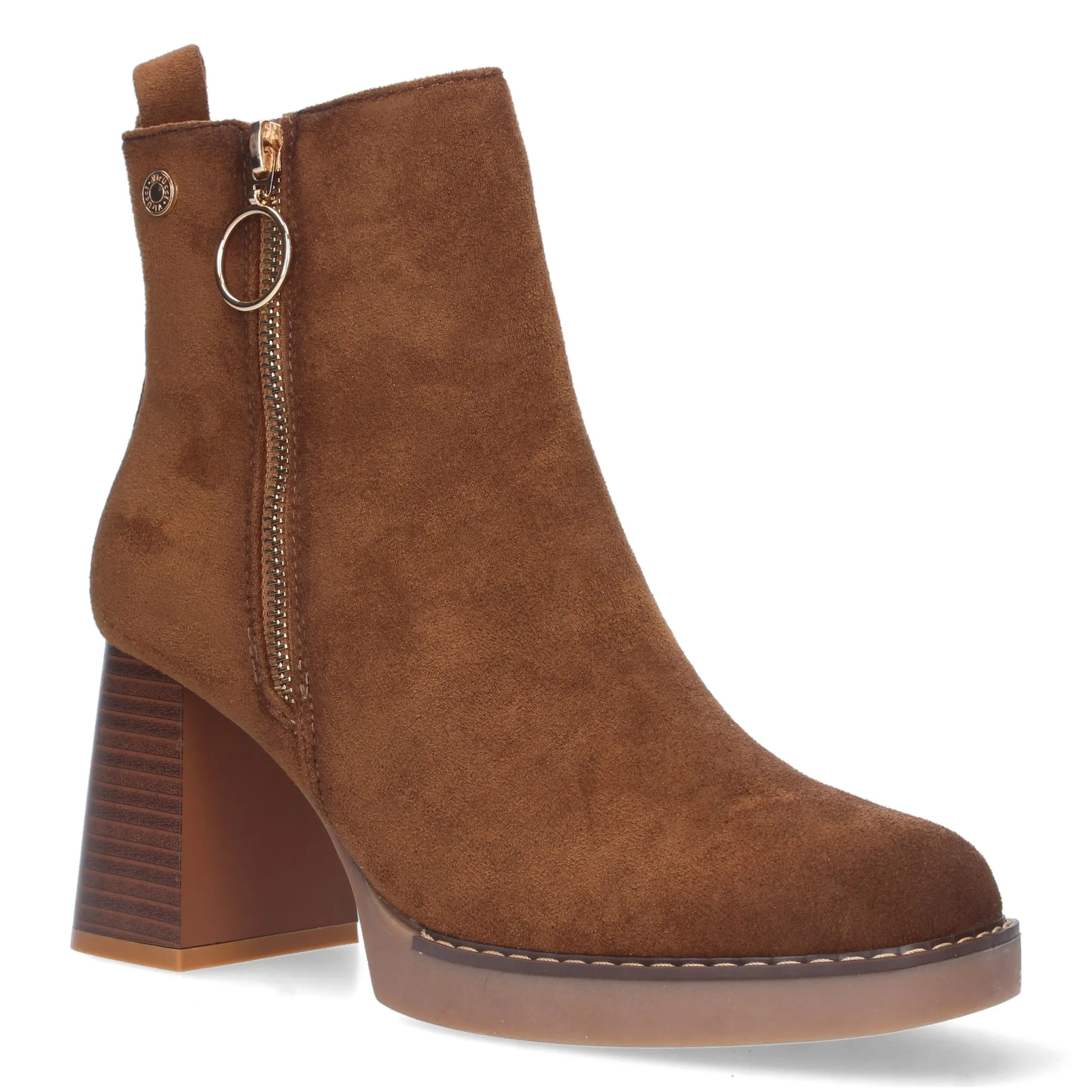 BOTINES DE TACóN Y PLATAFORMA MUJER COLOR MARRóN VR3561