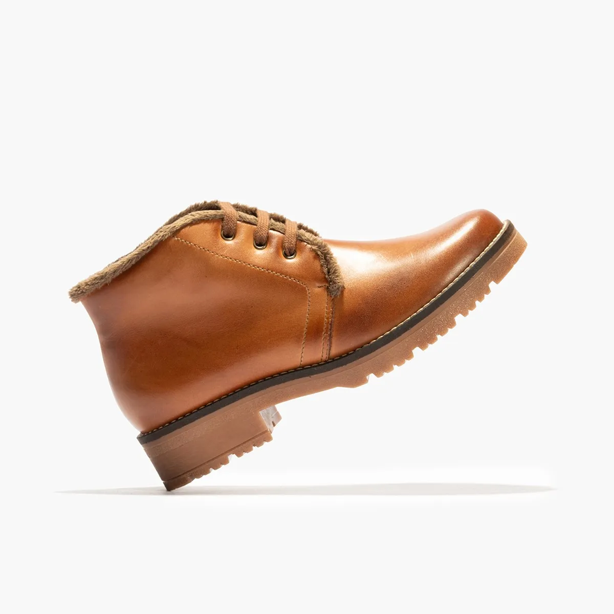 Botines Pitillos Safari con cordones piel cuero 5374