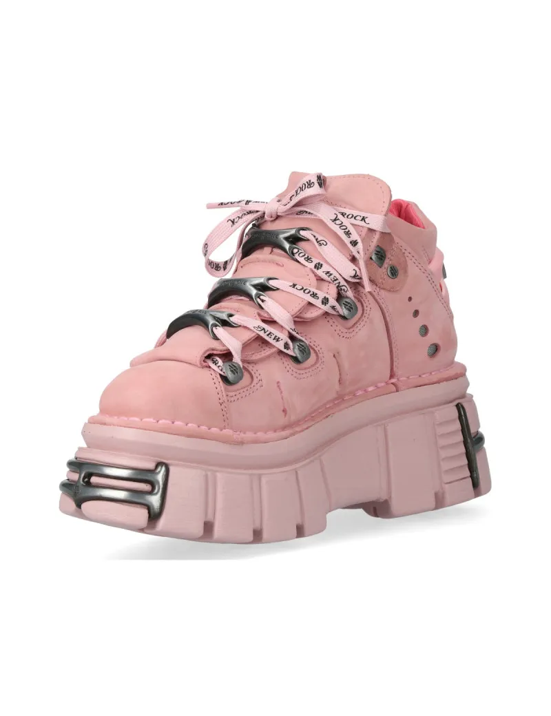 Botines rosa plataforma tower acero