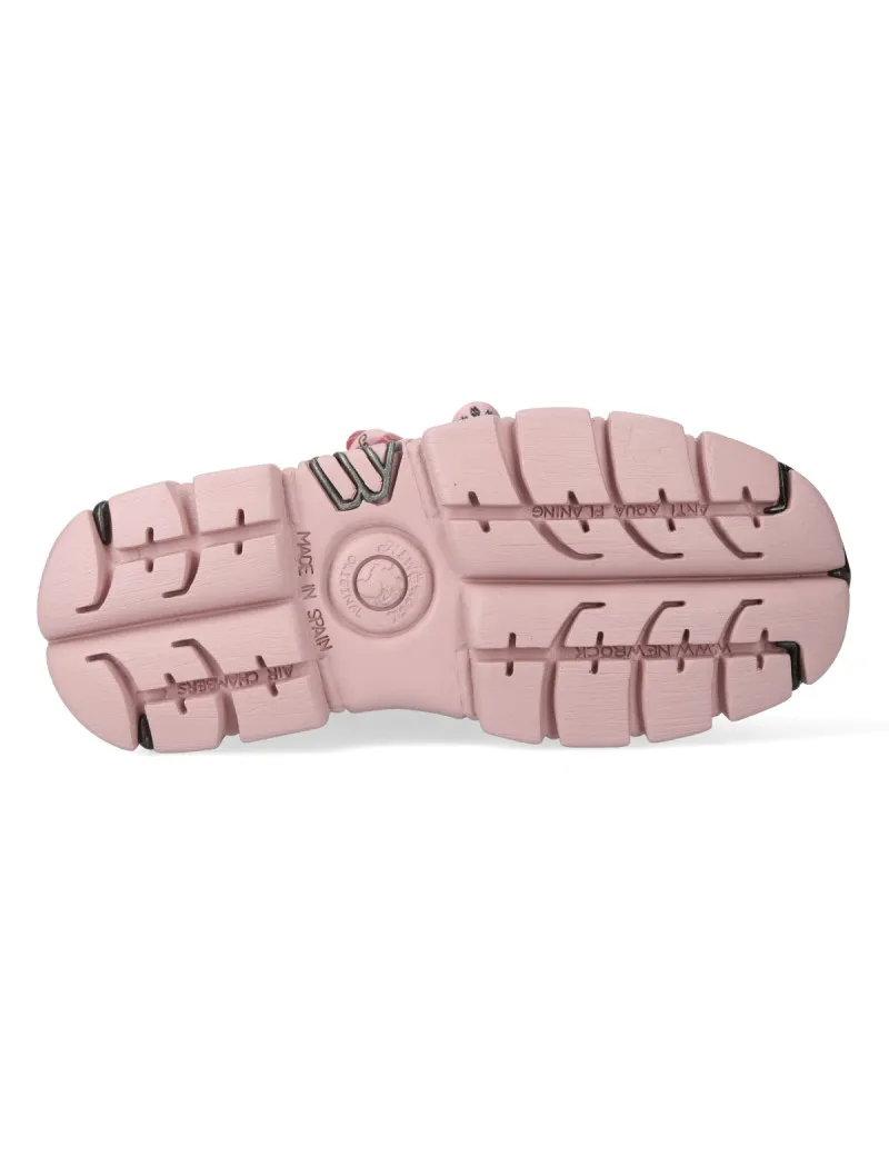 Botines rosa plataforma tower acero