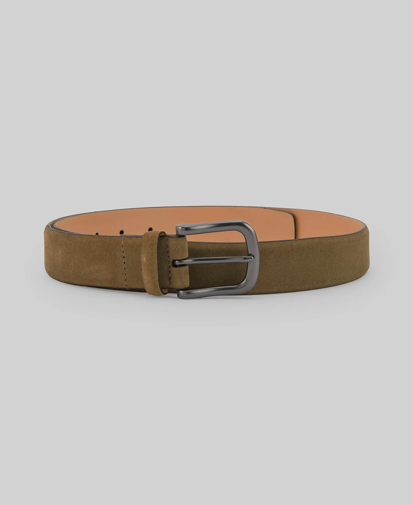 Brown suede belt man