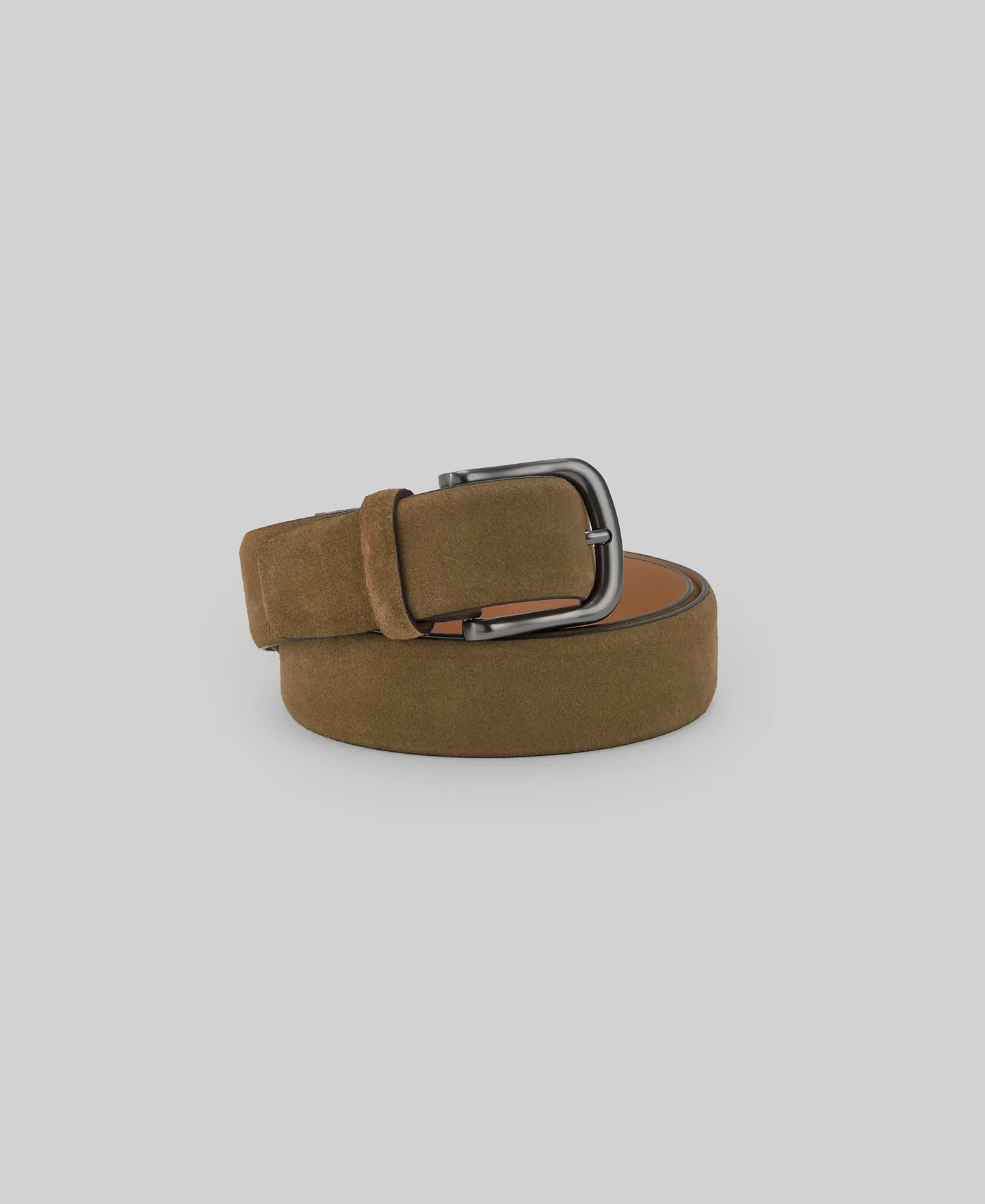 Brown suede belt man