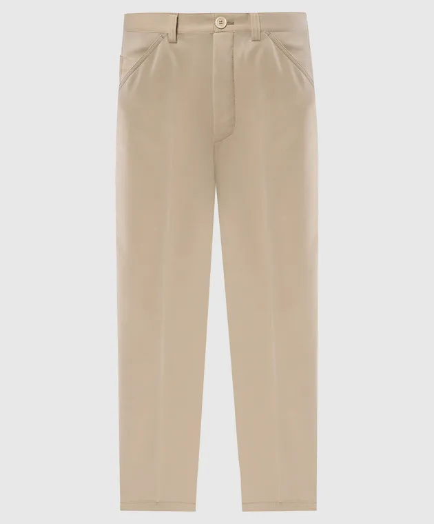 Brunello Cucinelli Beige pants with wool