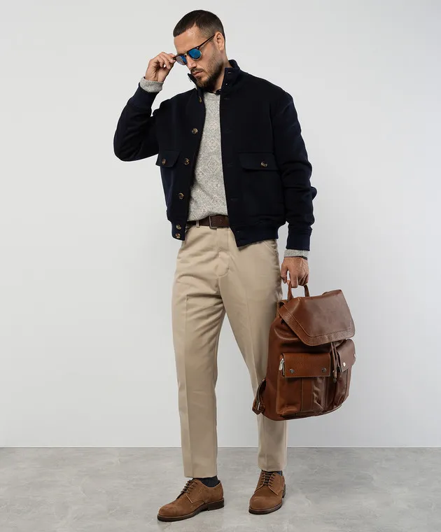 Brunello Cucinelli Beige pants with wool