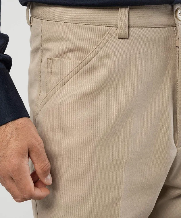 Brunello Cucinelli Beige pants with wool