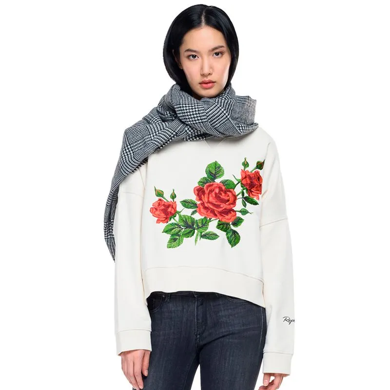Buzo Cerrado Para Mujer Peach Hand Cotton Fleece Replay 37602