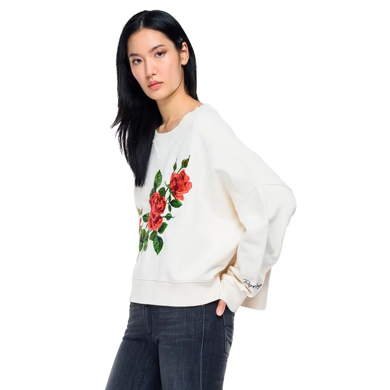 Buzo Cerrado Para Mujer Peach Hand Cotton Fleece Replay 37602