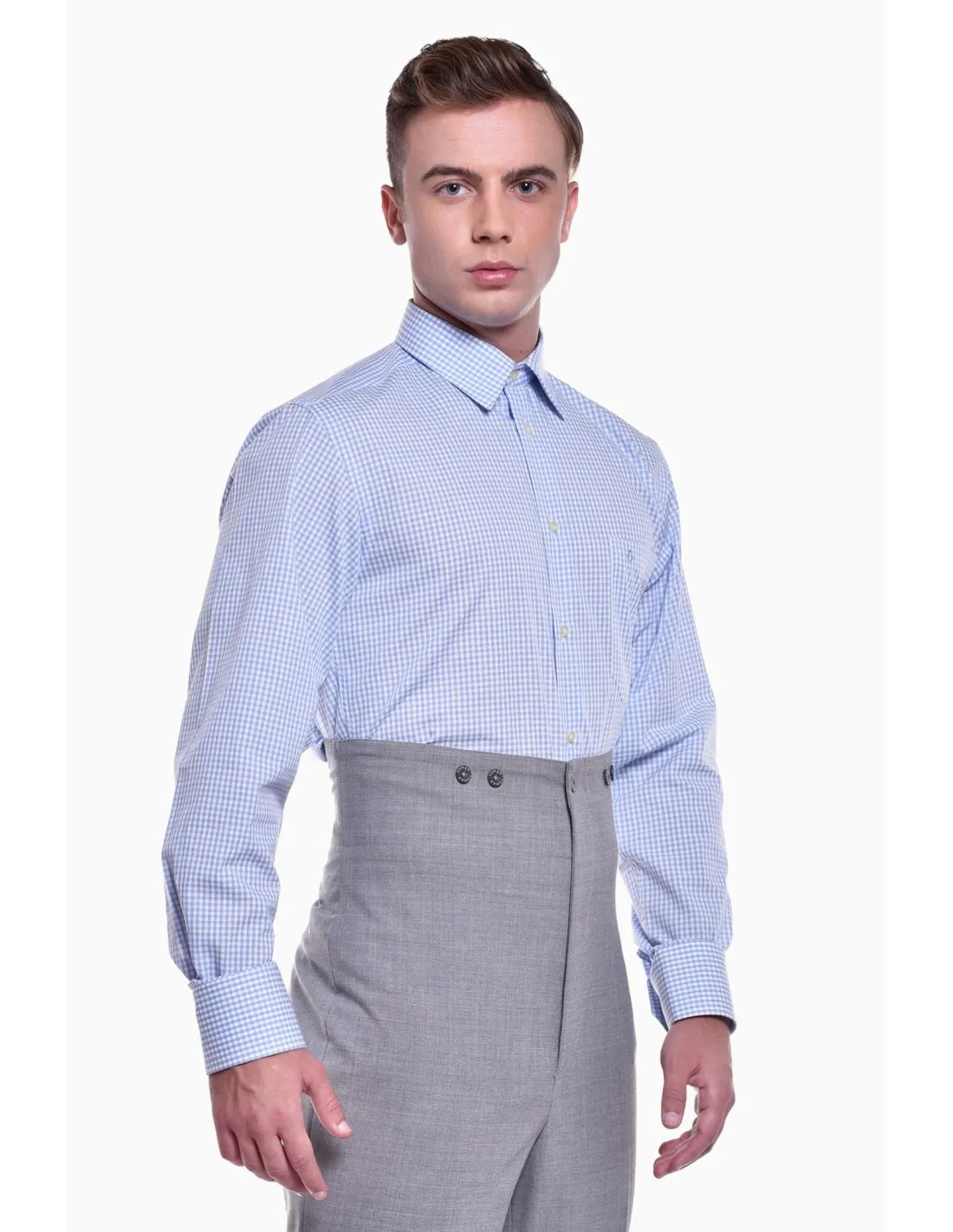 CAMISA CUADRO VICHY TRAJE CORTO HOMBRE