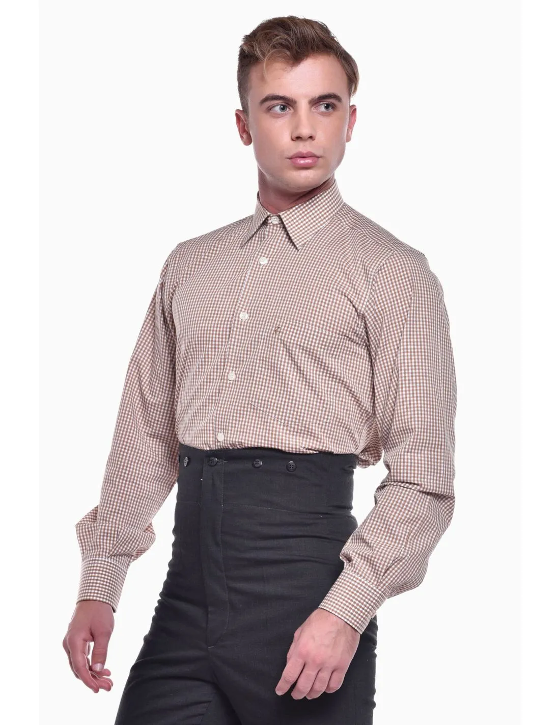 CAMISA CUADRO VICHY TRAJE CORTO HOMBRE