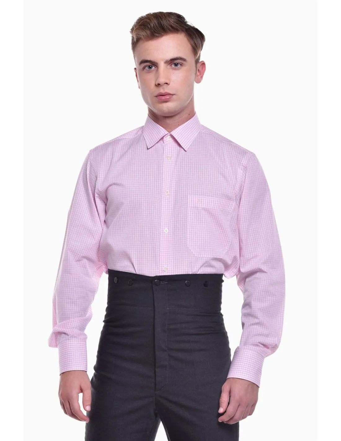 CAMISA CUADRO VICHY TRAJE CORTO HOMBRE