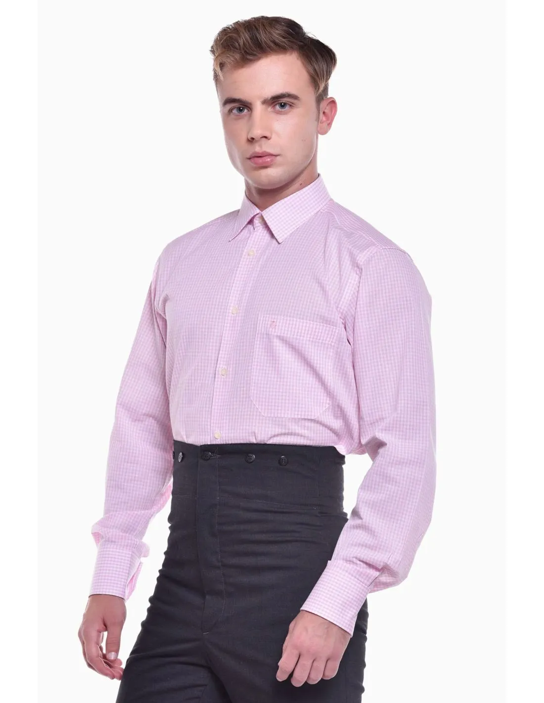 CAMISA CUADRO VICHY TRAJE CORTO HOMBRE